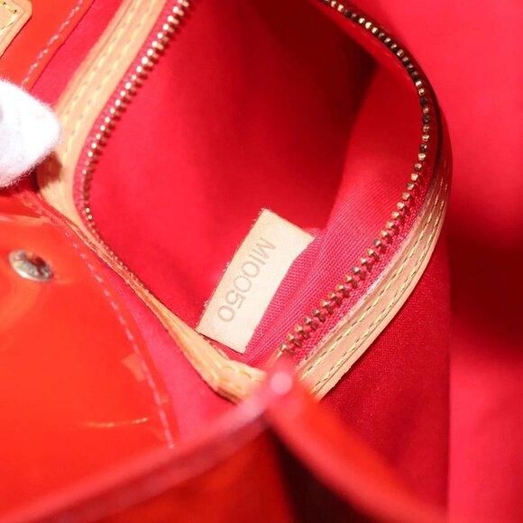 LOUIS VUITTON Monogram Vernis Reade PM Hand Bag Red Rouge M91088 LV Auth 140205 - Picture 10 of 16